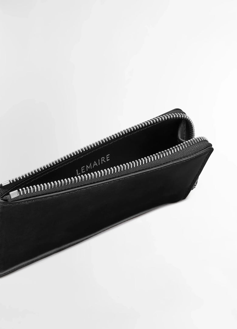 Christophe Lemaire PORTE-CARTES CONTINENTAL ZIP PATINA