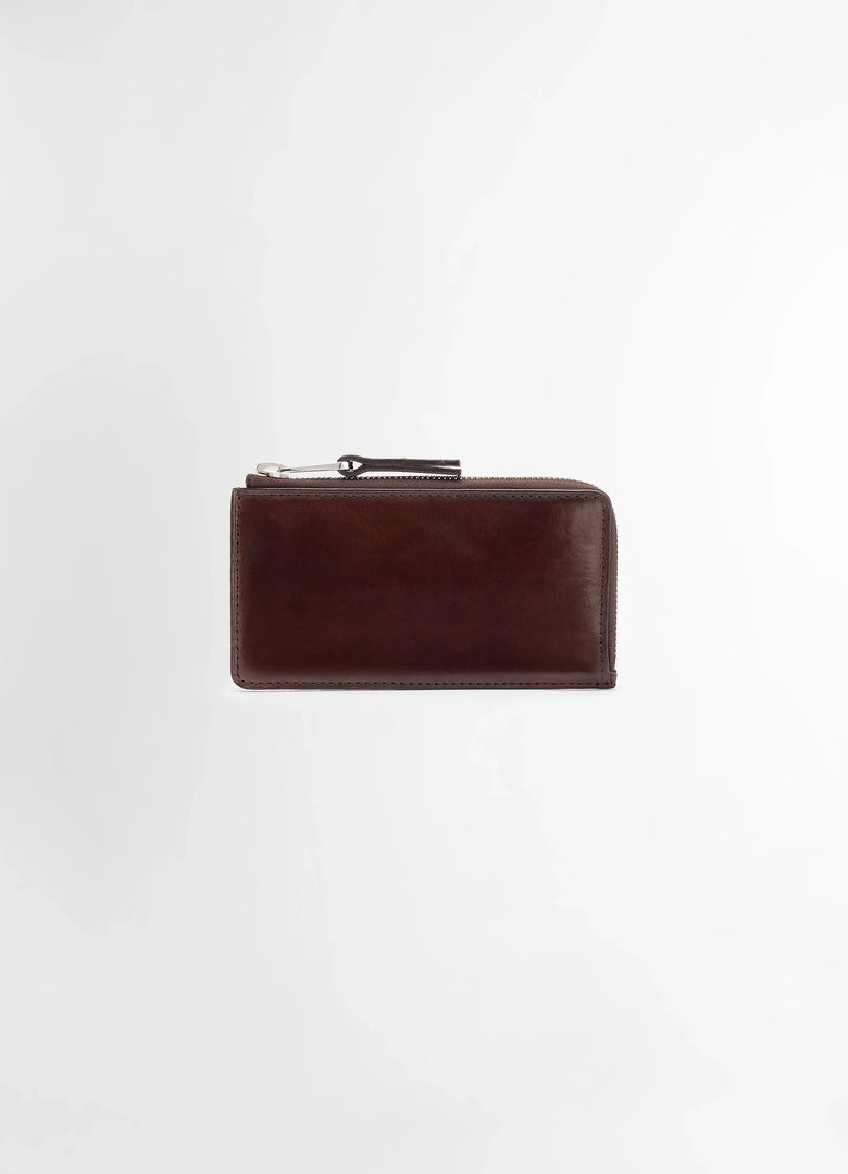christophe lemaire PORTE-CARTES CONTINENTAL ZIP PATINA