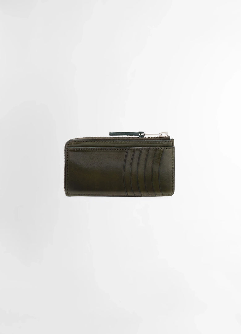 Christophe Lemaire PORTE-CARTES CONTINENTAL ZIP PATINA