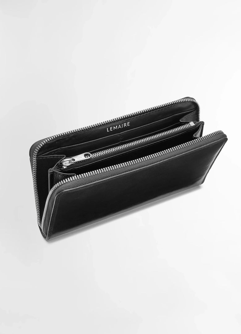 Christophe Lemaire PORTEFEUILLE CONTINENTAL ZIP PATINA