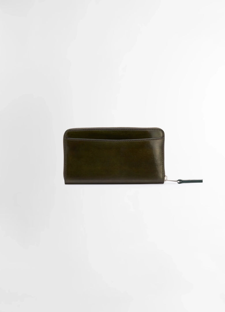 Christophe Lemaire PORTEFEUILLE CONTINENTAL ZIP PATINA