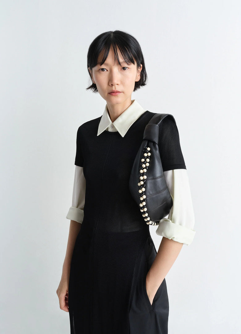 Christophe Lemaire SAC FORTUNE CROISSANT MINI MODÈLE À PERLES