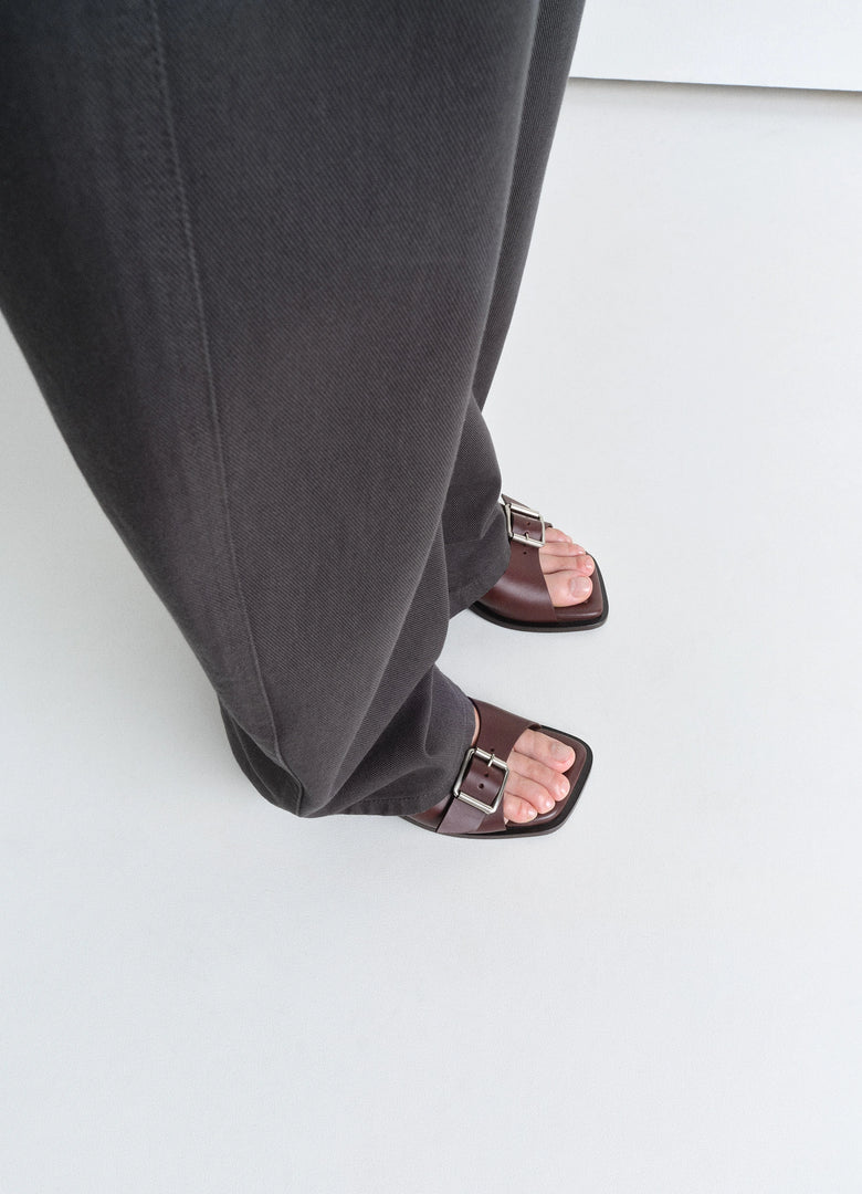 Christophe Lemaire SANDALES AVEC BRIDES ET TALONS CARRÉS DE 35MM