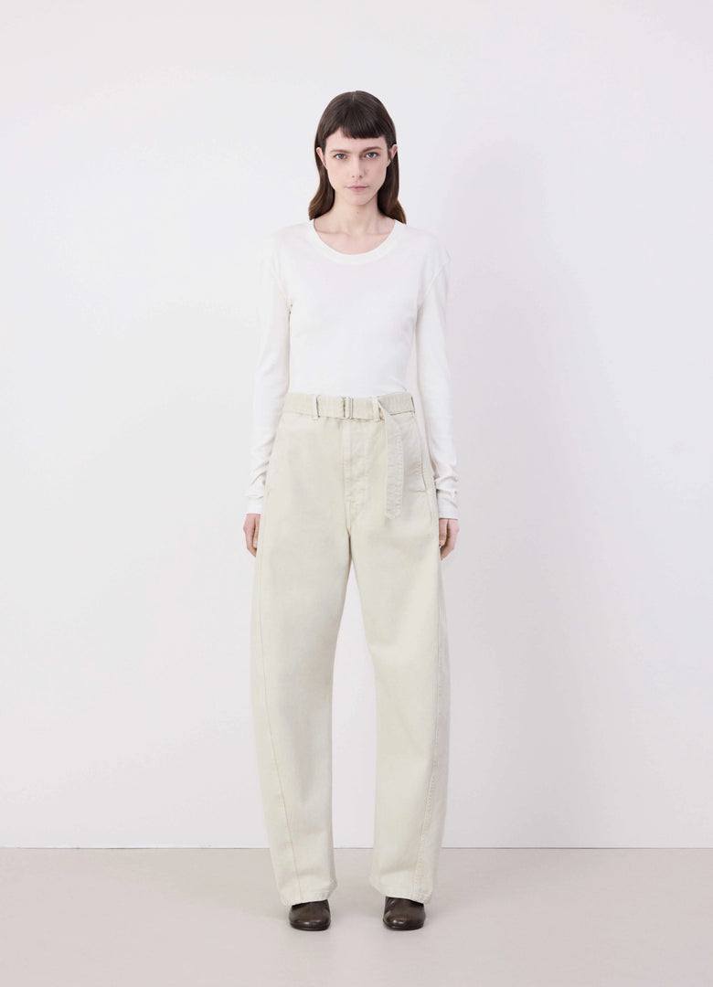 Christophe Lemaire T-SHIRT CÔTELÉ À MANCHES LONGUES