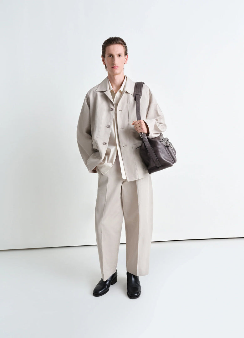 Christophe Lemaire VESTE WORKWEAR BOXY À SIMPLE BOUTONNAGE