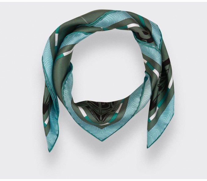 Cinabre Bandana Soie Vert - Les Marquises Aller Simple