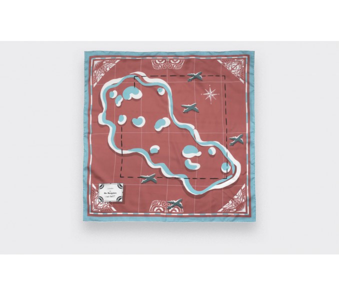 Cinabre Carré Soie Terracotta - Les Marquises Aller Simple