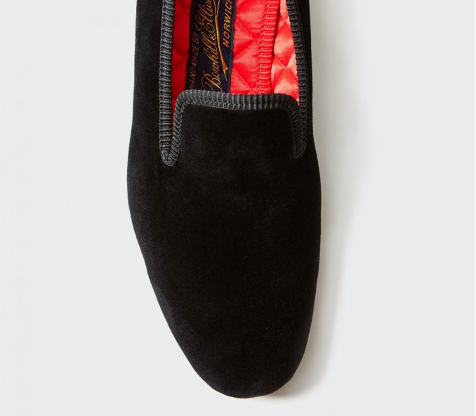 Cinabre Chaussons De Smoking En Velours - Modèle Albert