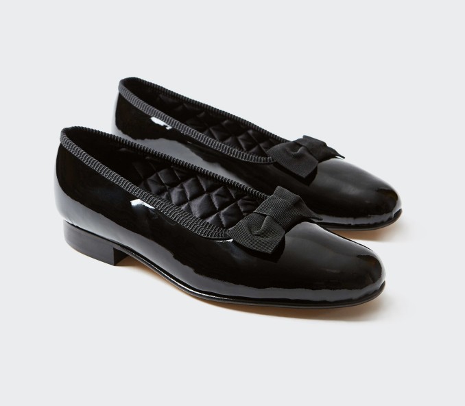 Cinabre Chaussons De Smoking Vernis - Modèle Opéra Pump