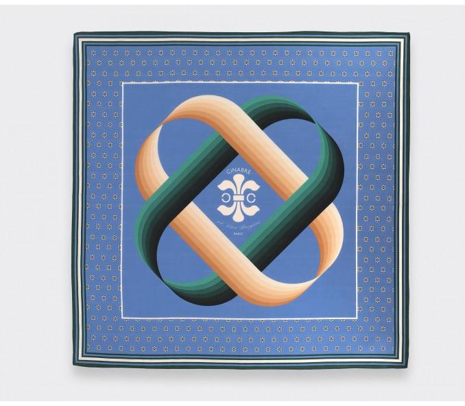 Cinabre Bandana Coton Cité Bergère Bleu