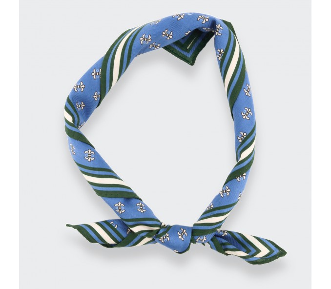 Cinabre Bandana Coton Cité Bergère Bleu