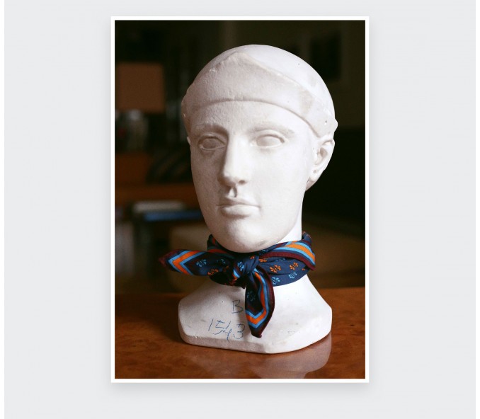 Cinabre Bandana Coton Cité Bergère Bleu Orange