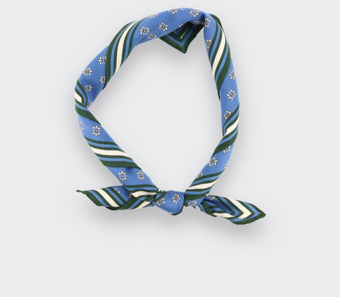 cinabre Bandana Coton Cité Bergère Bleu