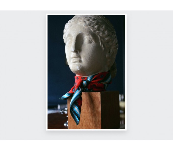 Cinabre Bandana Coton Cité Bergère Corail