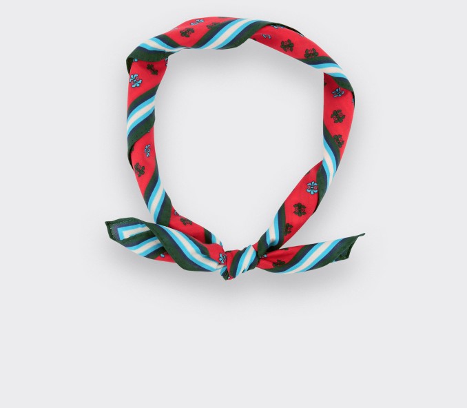 cinabre Bandana Coton Cité Bergère Corail