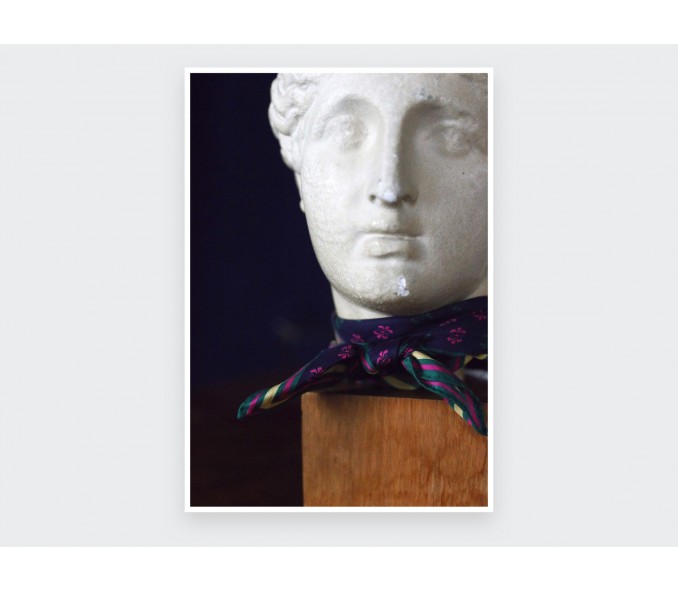 Cinabre Bandana Coton Cité Bergère Marine Rose