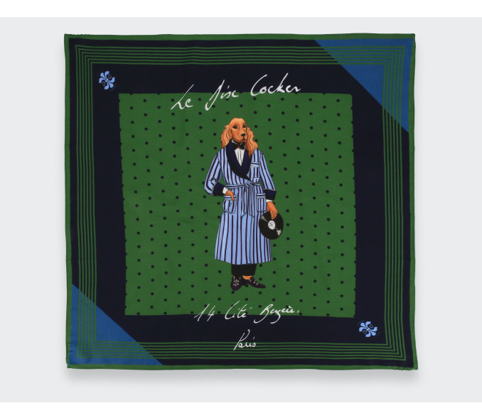 Cinabre Bandana Coton Et Soie Le Disc Cocker