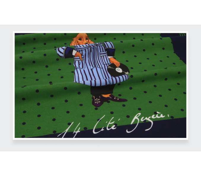 Cinabre Bandana Coton Et Soie Le Disc Cocker