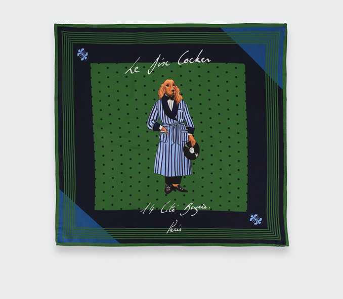 Cinabre Bandana Coton Et Soie Le Disc Cocker