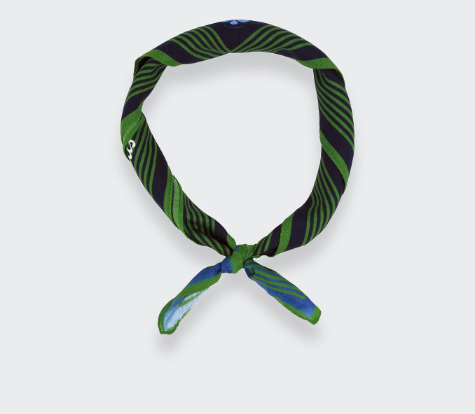 cinabre Bandana Coton et Soie Le Disc Cocker