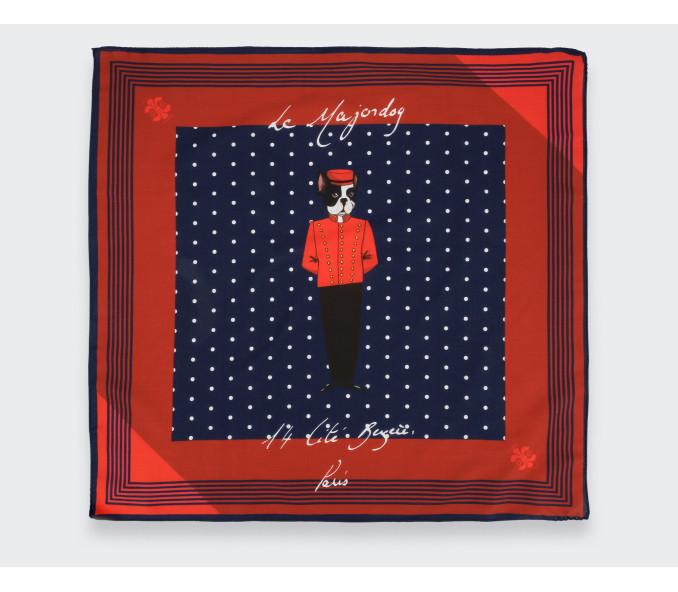 Cinabre Bandana Coton Et Soie Le Majordog