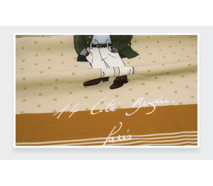 Cinabre Bandana Coton Et Soie Le Parisien