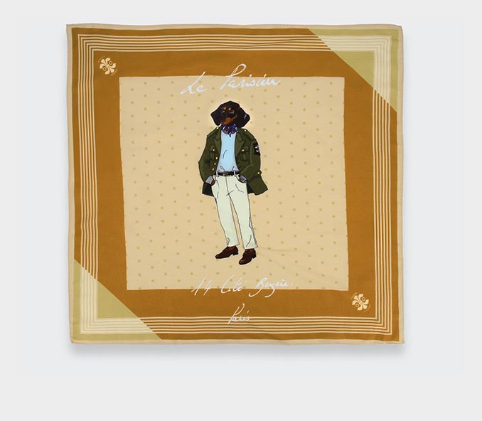 Cinabre Bandana Coton Et Soie Le Parisien