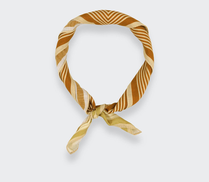 cinabre Bandana Coton et Soie Le Parisien
