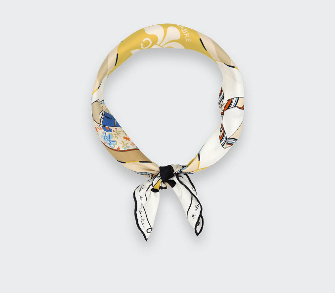 Cinabre Bandana Soie 55 Suite Cinabre Crème