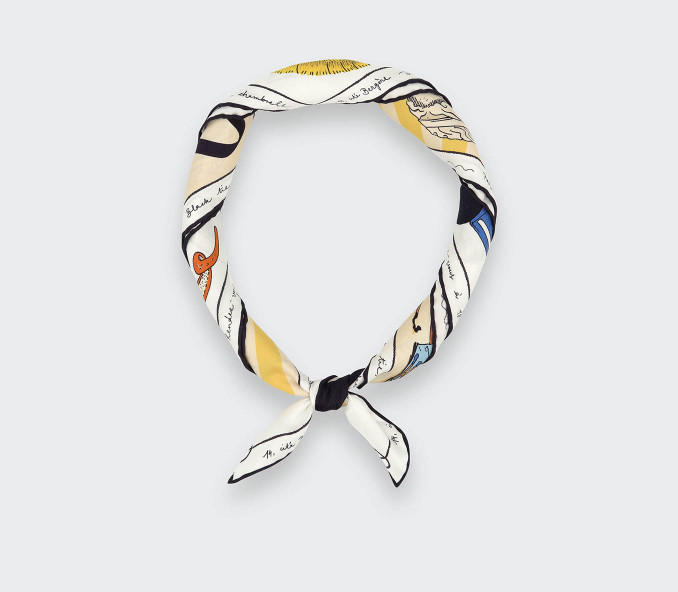 cinabre Bandana Soie 55 Suite Cinabre Crème