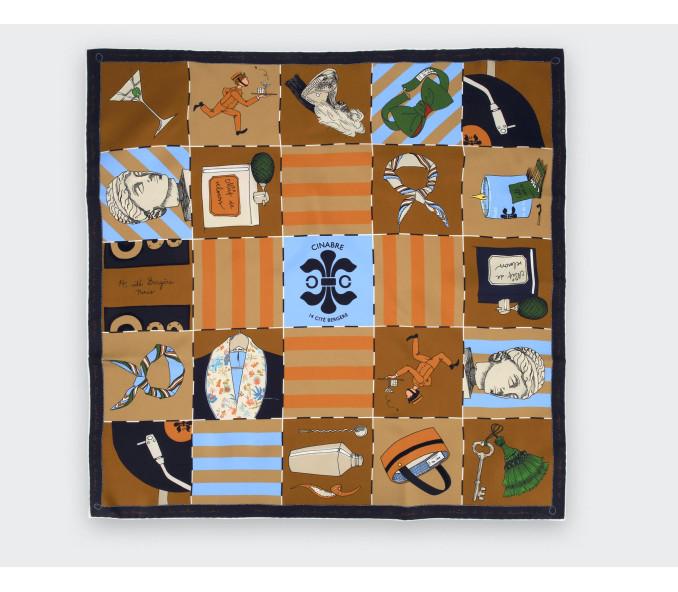 Cinabre Bandana Soie 55 Suite Cinabre Havane