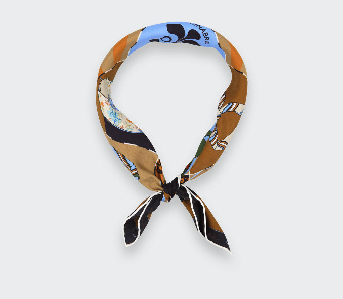 Cinabre Bandana Soie 55 Suite Cinabre Havane