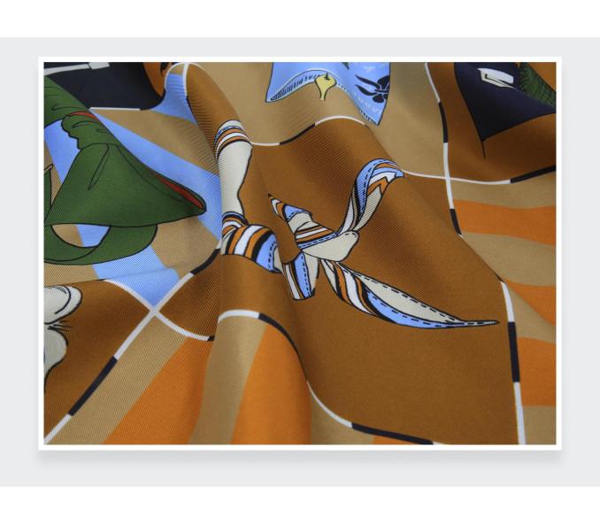 Cinabre Bandana Soie 55 Suite Cinabre Havane