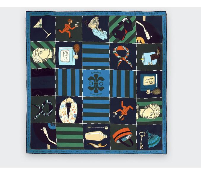 Cinabre Bandana Soie 55 Suite Cinabre Marine