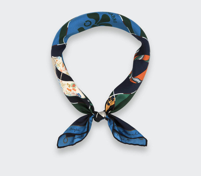 Cinabre Bandana Soie 55 Suite Cinabre Marine