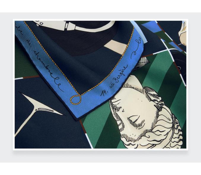 Cinabre Bandana Soie 55 Suite Cinabre Marine