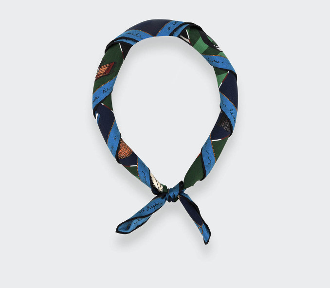 cinabre Bandana Soie 55 Suite Cinabre Marine