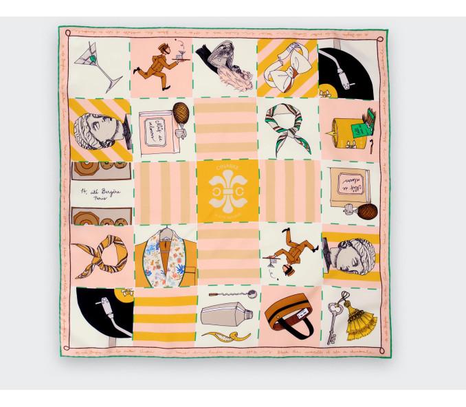 Cinabre Bandana Soie 55 Suite Cinabre Poudré