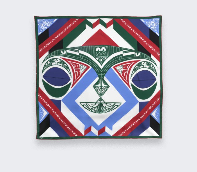 Cinabre Bandana Soie Rouge - Les Marquises Tikiti