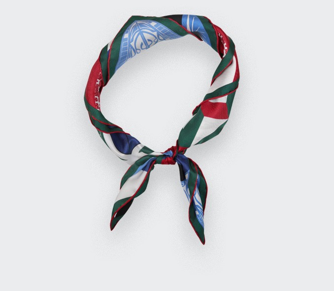 cinabre Bandana Soie Rouge - Les Marquises Tikiti