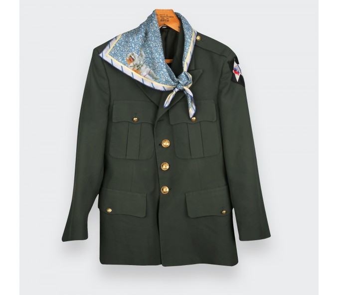 Cinabre Bandana Soie Spationaute Bleu Gris