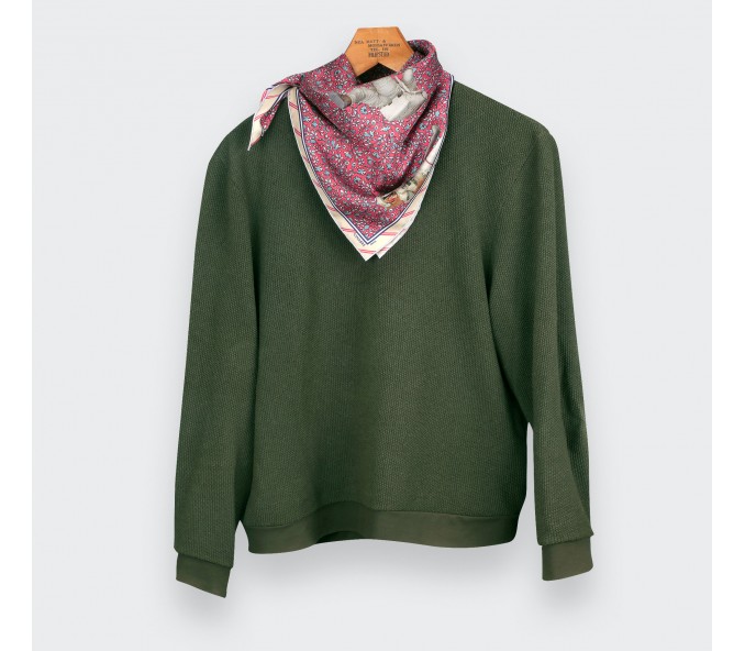 Cinabre Bandana Soie Spationaute Corail