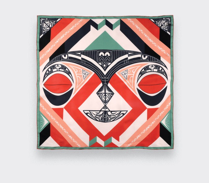 Cinabre Bandana Soie Vert - Les Marquises Tikiti