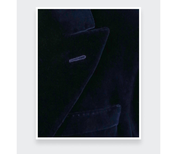 Cinabre Blazer Du Soir Velours Bleu Nuit N°1