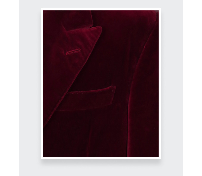 Cinabre Blazer Du Soir Velours Bordeaux N°1