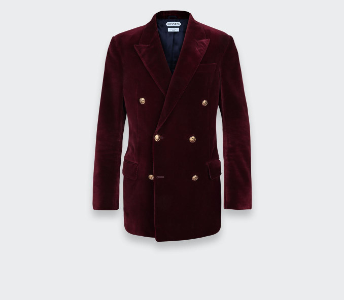 cinabre Blazer du Soir Velours Bordeaux N°1