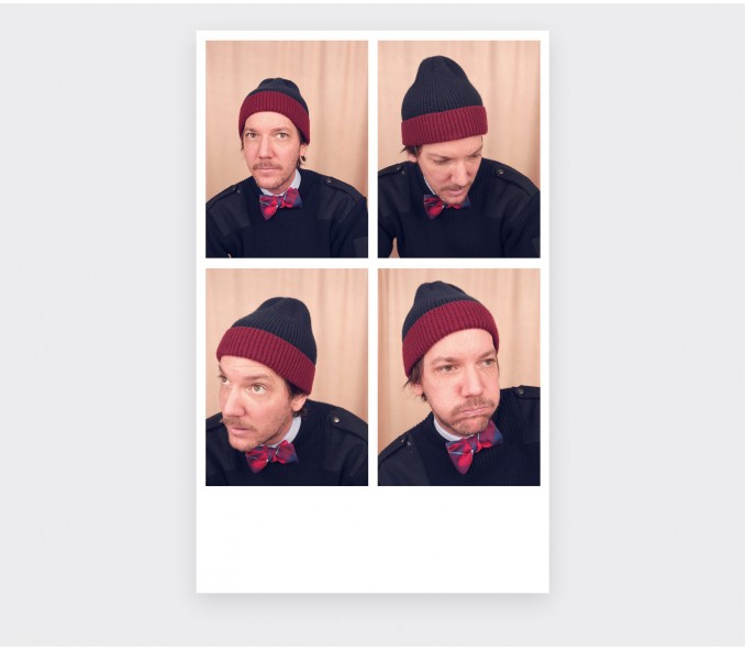 Cinabre Bonnet Cachemire Recyclé Marine Bordeaux