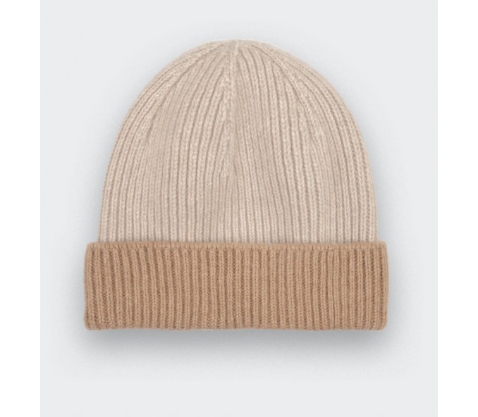 Cinabre Bonnet Cachemire Recyclé Sable