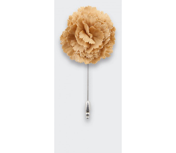 Cinabre Boutonnière Chevron Jaune