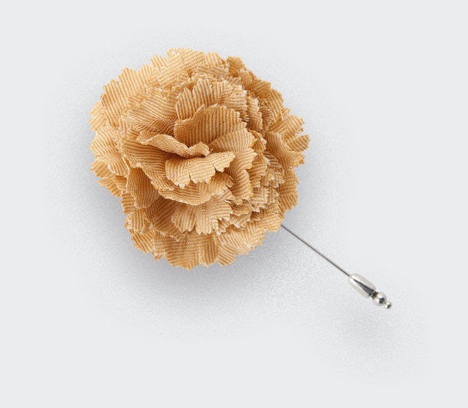 cinabre Boutonnière Chevron Jaune